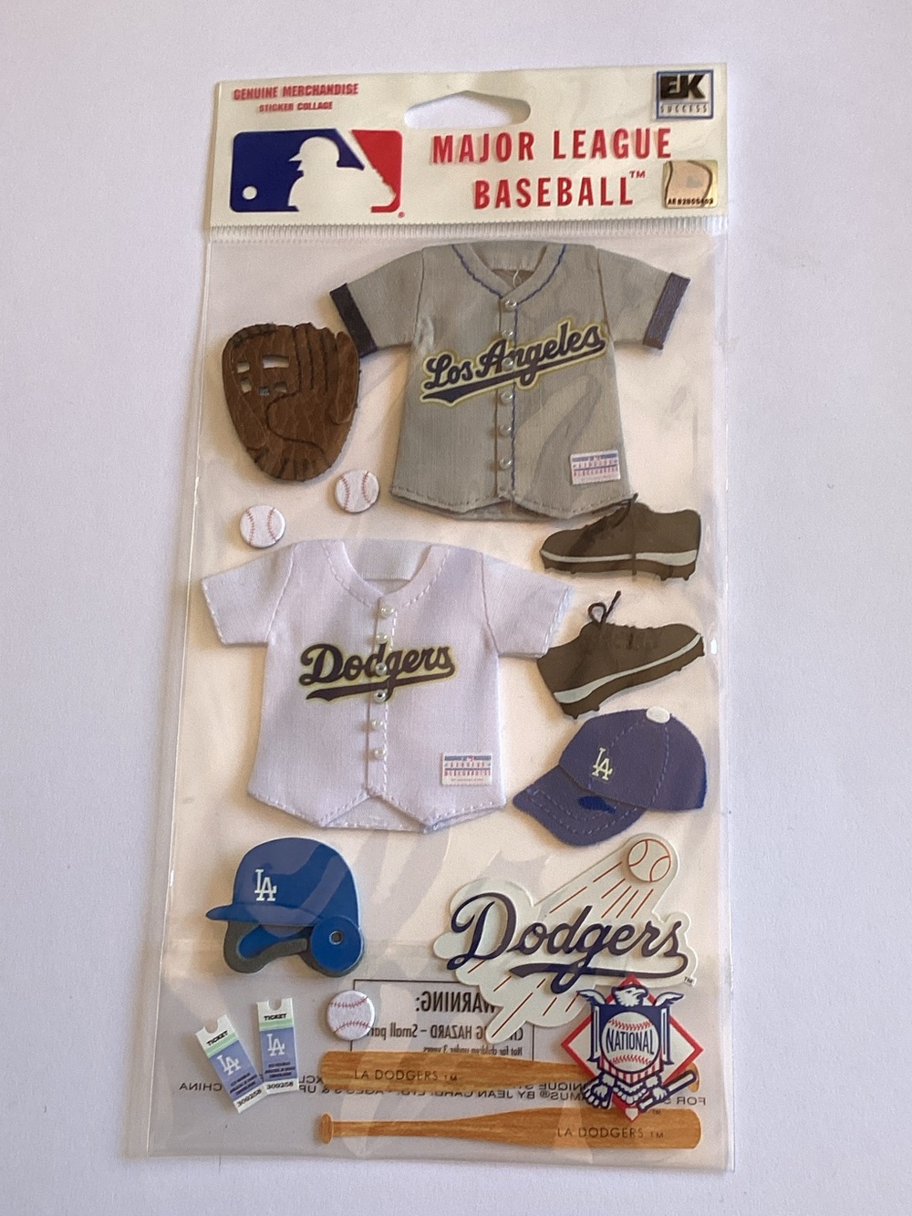 Lipstick Boutique Dodgers Baseball Sticker Set - White, Blue, Brown
